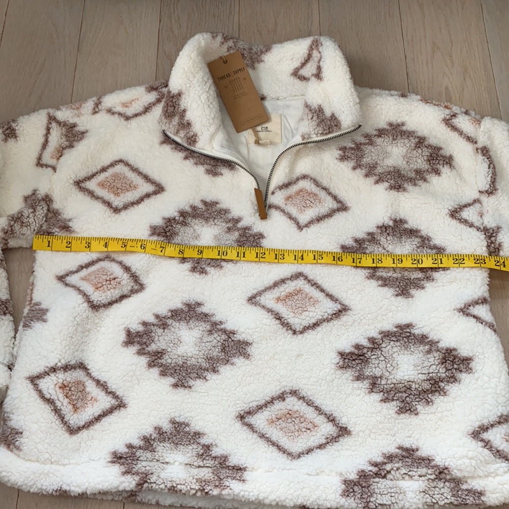 🆕thread&supply tribal pink white 1/4zip sherpa - Picture 7 of 17